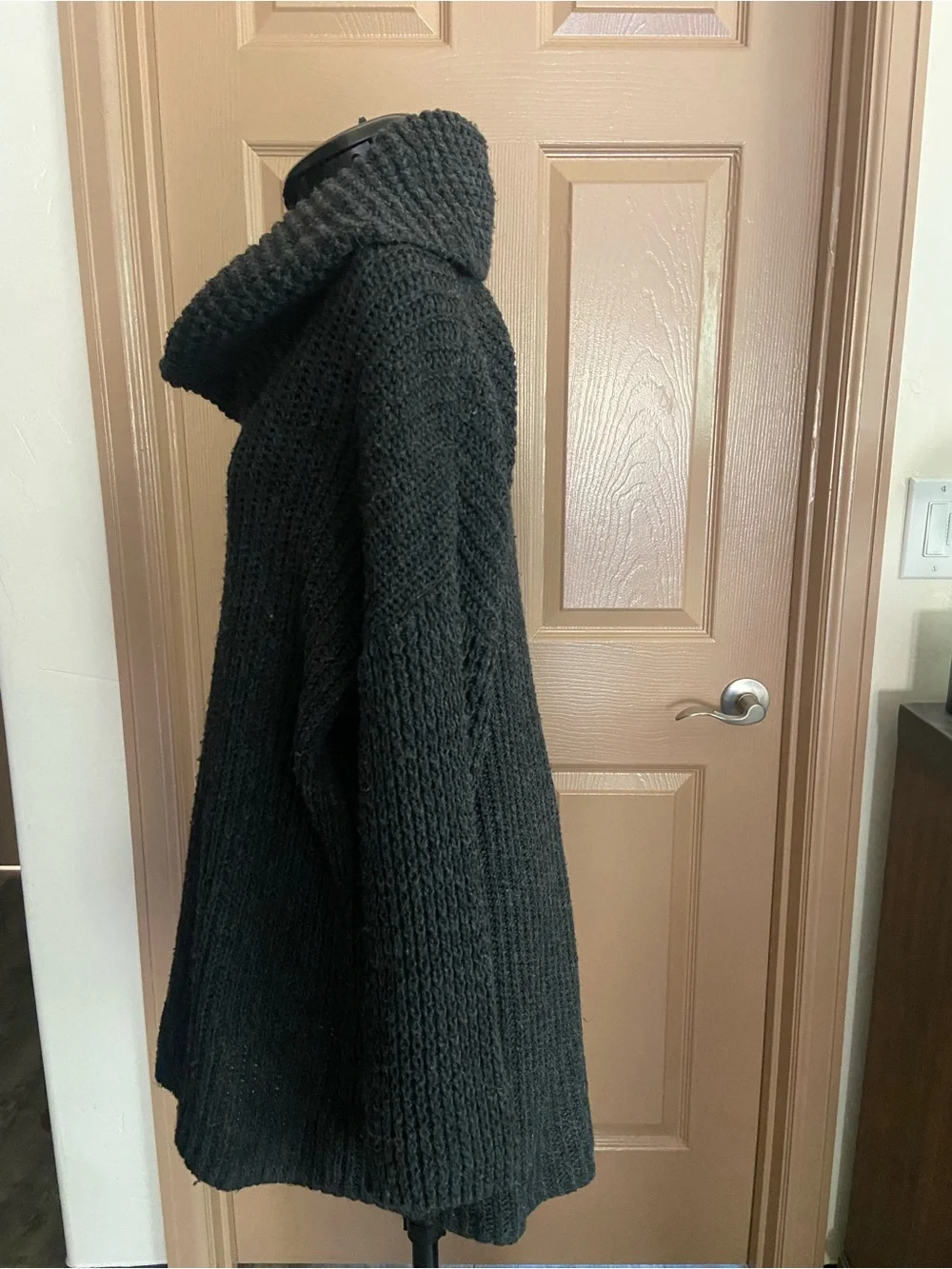 H&M Black Chunky Cowl-Neck Sweater